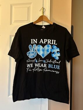 April Autism Awareness (L) 100% cotton t-shirt
